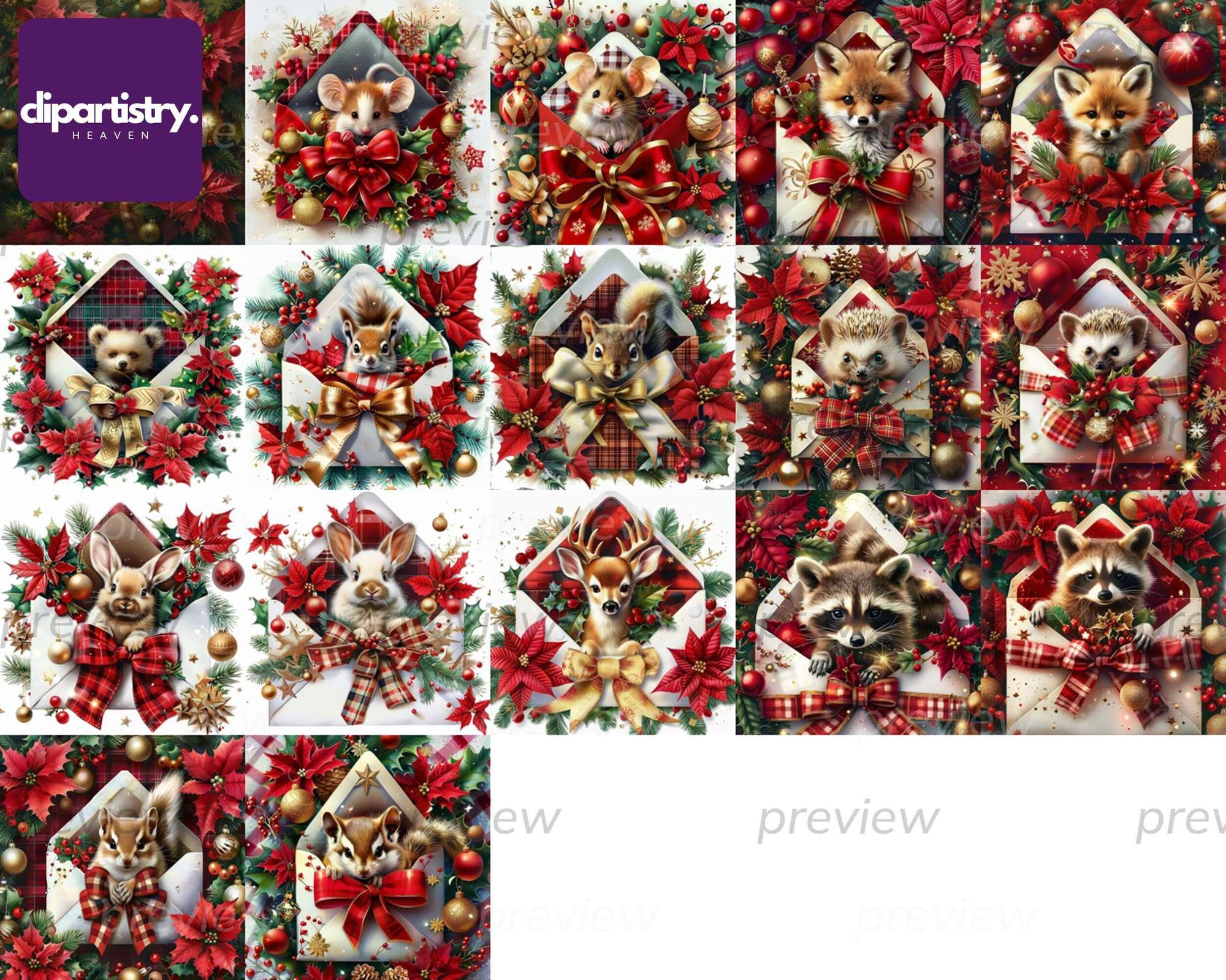 Patriotic Woodland Animals Clipart - CraftNest - Digital Crafting and Art
