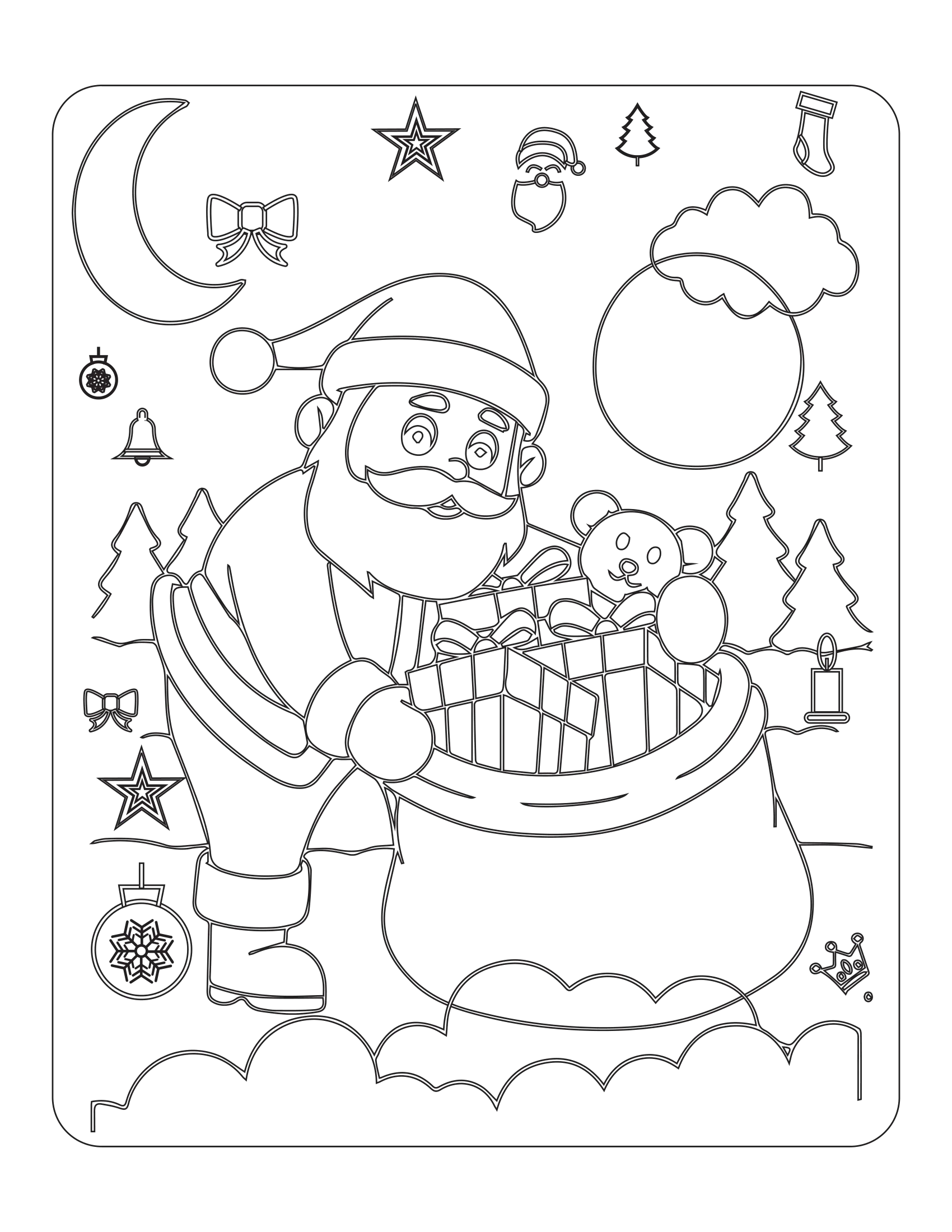 Kids Christmas Coloring Page Coloring Book