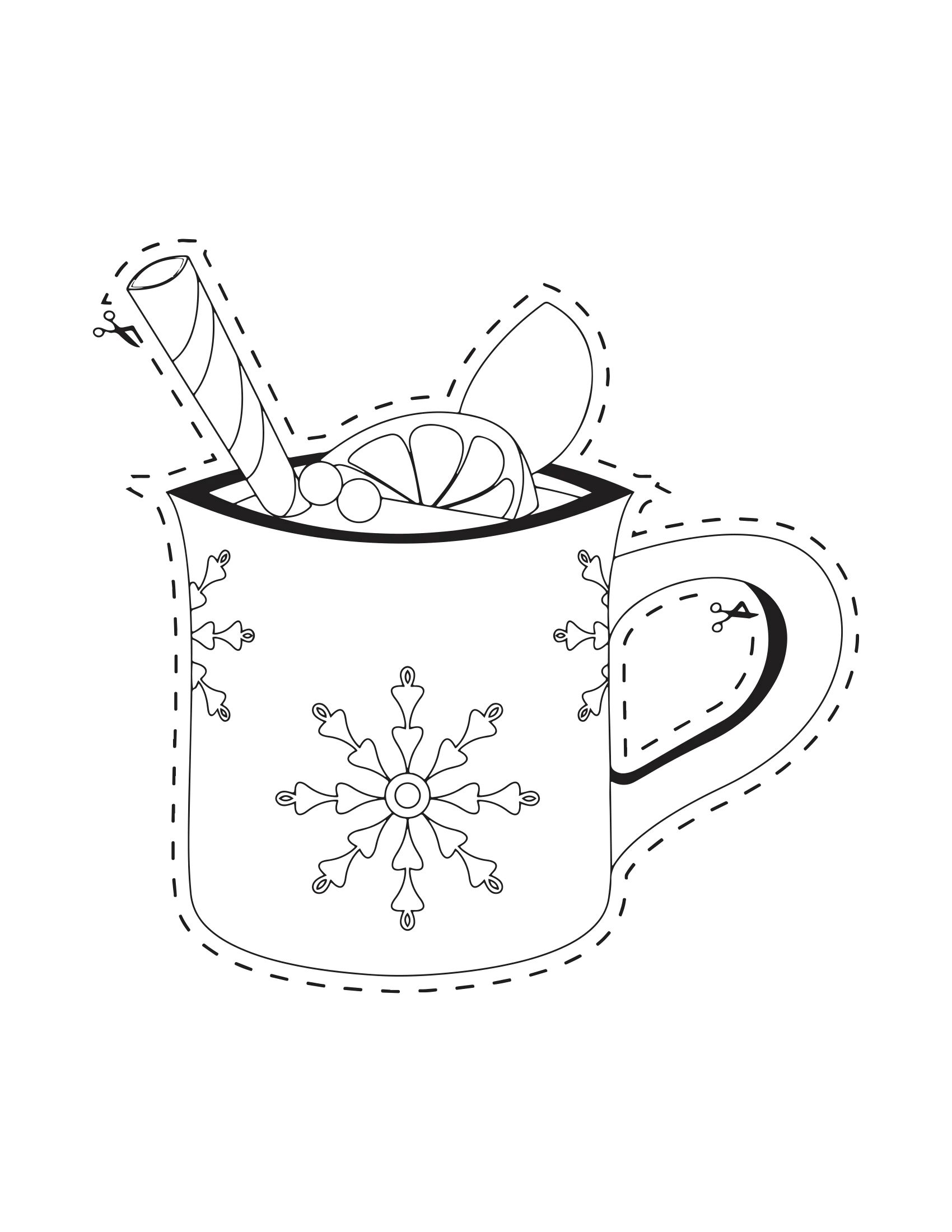 Kids Christmas Scissor Skill Coloring Book