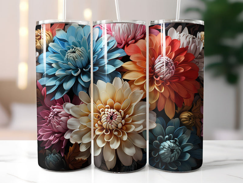 Chrysanthemum Bloom Tumbler Wrap - CraftNest