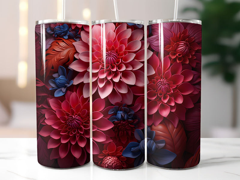 Chrysanthemum Bloom Tumbler Wrap - CraftNest