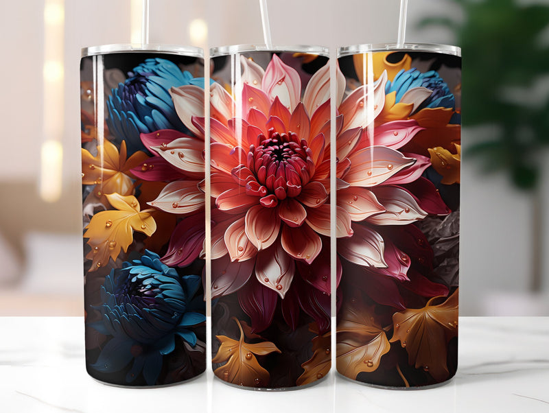 Chrysanthemum Bloom Tumbler Wrap - CraftNest