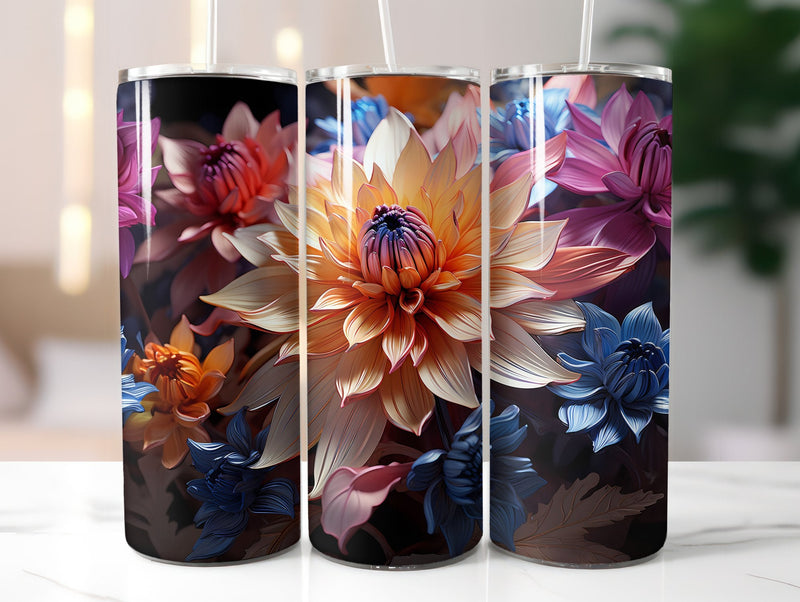 Chrysanthemum Bloom Tumbler Wrap - CraftNest
