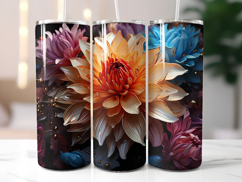 Chrysanthemum Bloom Tumbler Wrap - CraftNest