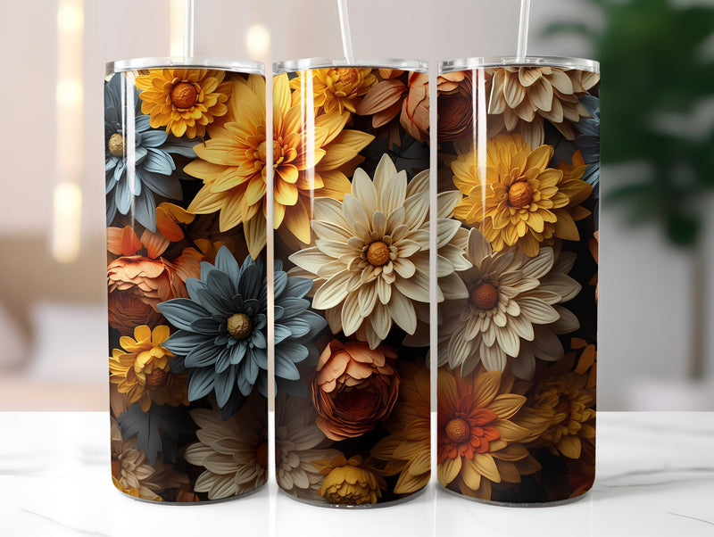 Chrysanthemum Bloom Tumbler Wrap - CraftNest