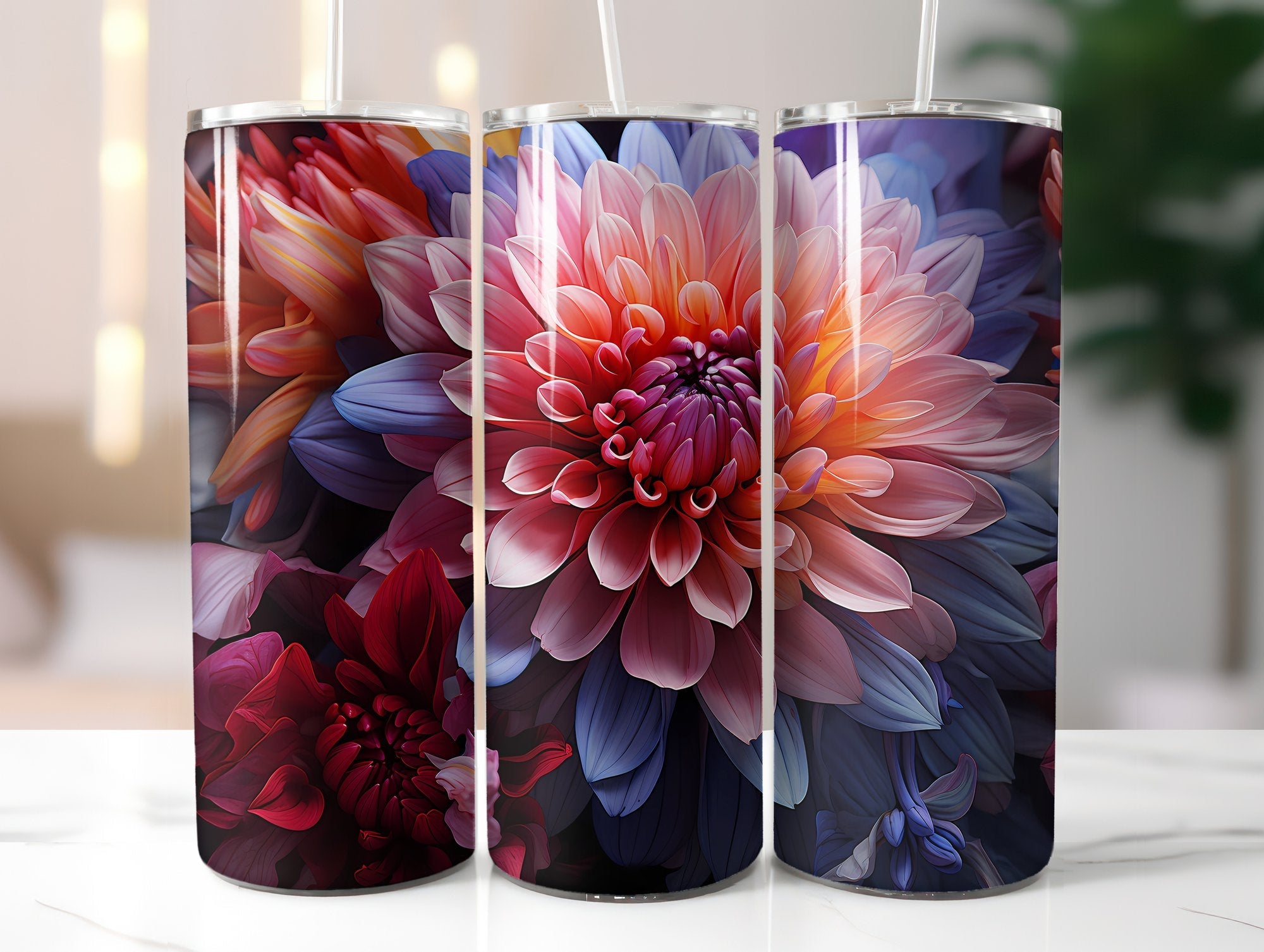 Chrysanthemum Bloom Tumbler Wrap - CraftNest