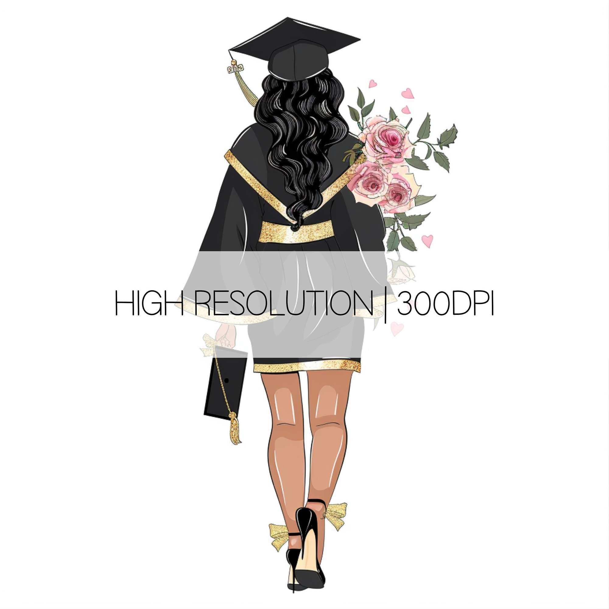 Girl Graduation Students Clipart - CraftNest - Digital Crafting and Art