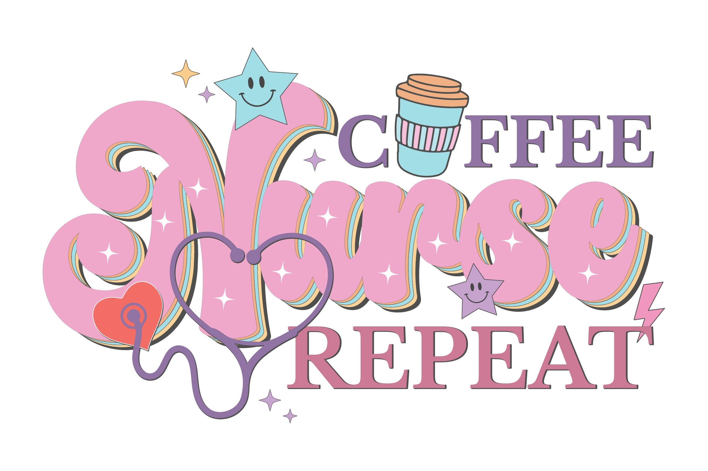 Coffee Nurse Repeat SVG Bundle