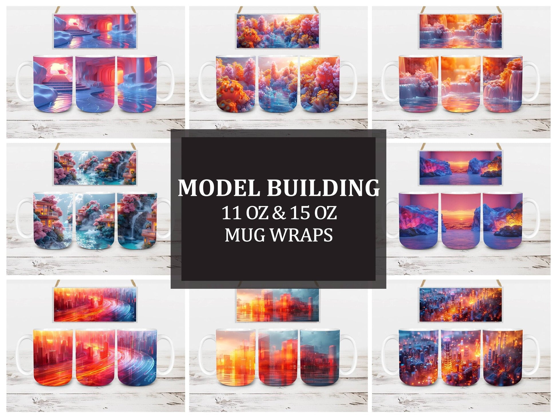 Model Building 2 Mug Wrap - CraftNest - Digital Crafting and Art