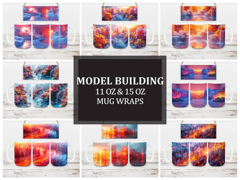 Model Building 2 Mug Wrap - CraftNest - Digital Crafting and Art