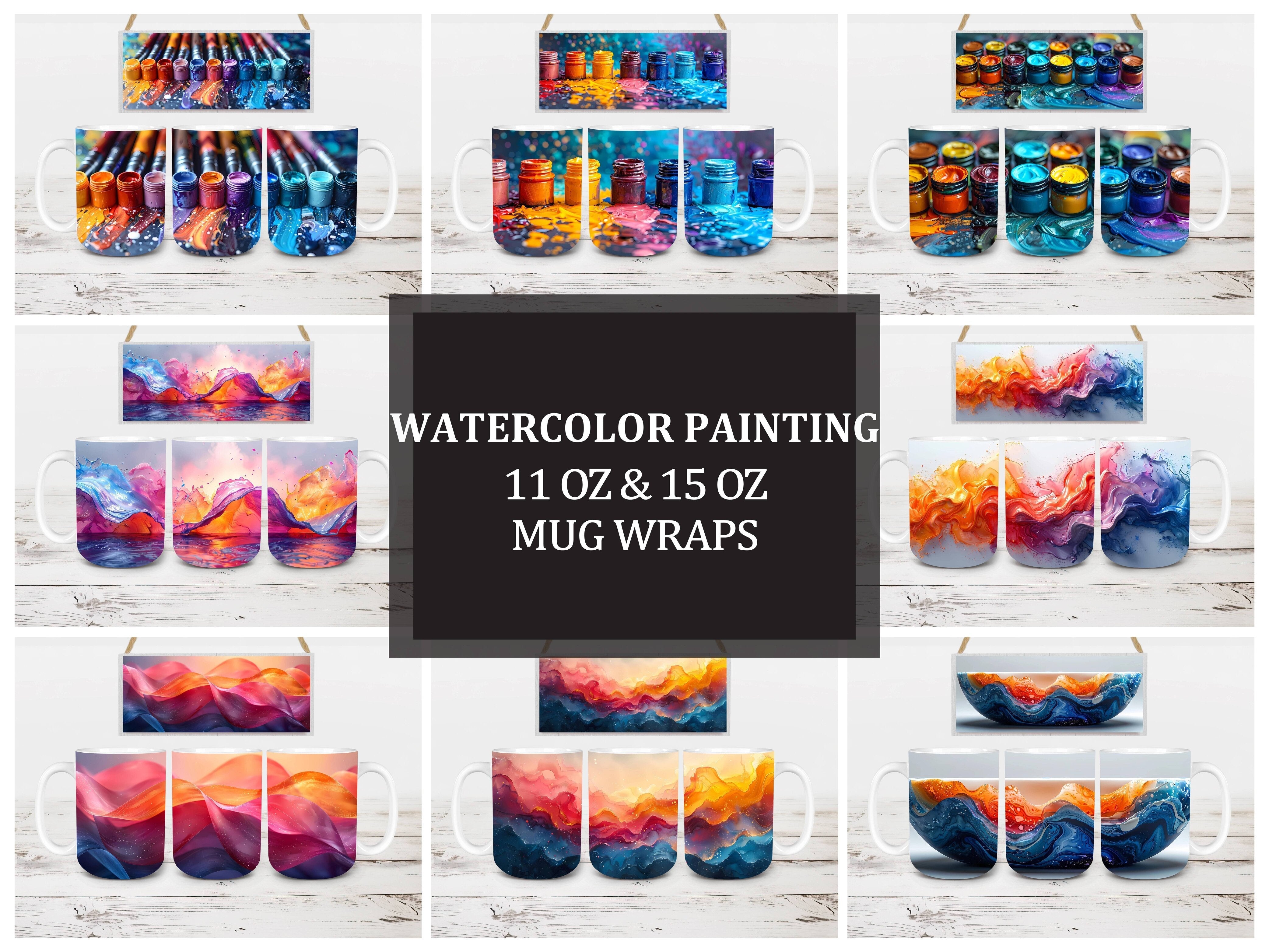Watercolor Painting 1 Mug Wrap - CraftNest - Digital Crafting and Art