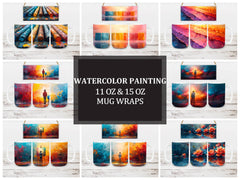 Watercolor Painting 3 Mug Wrap - CraftNest - Digital Crafting and Art