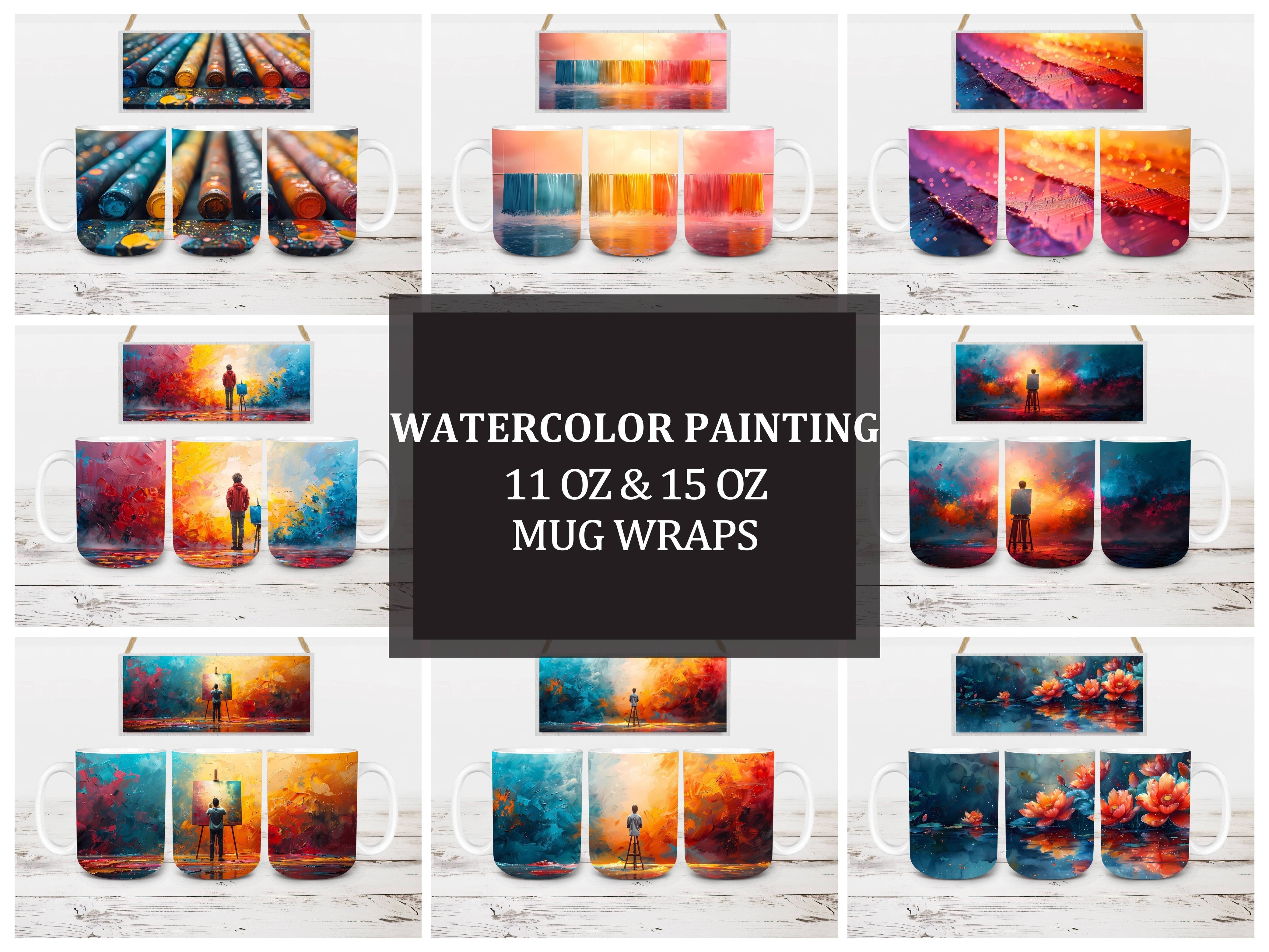 Watercolor Painting 3 Mug Wrap - CraftNest - Digital Crafting and Art