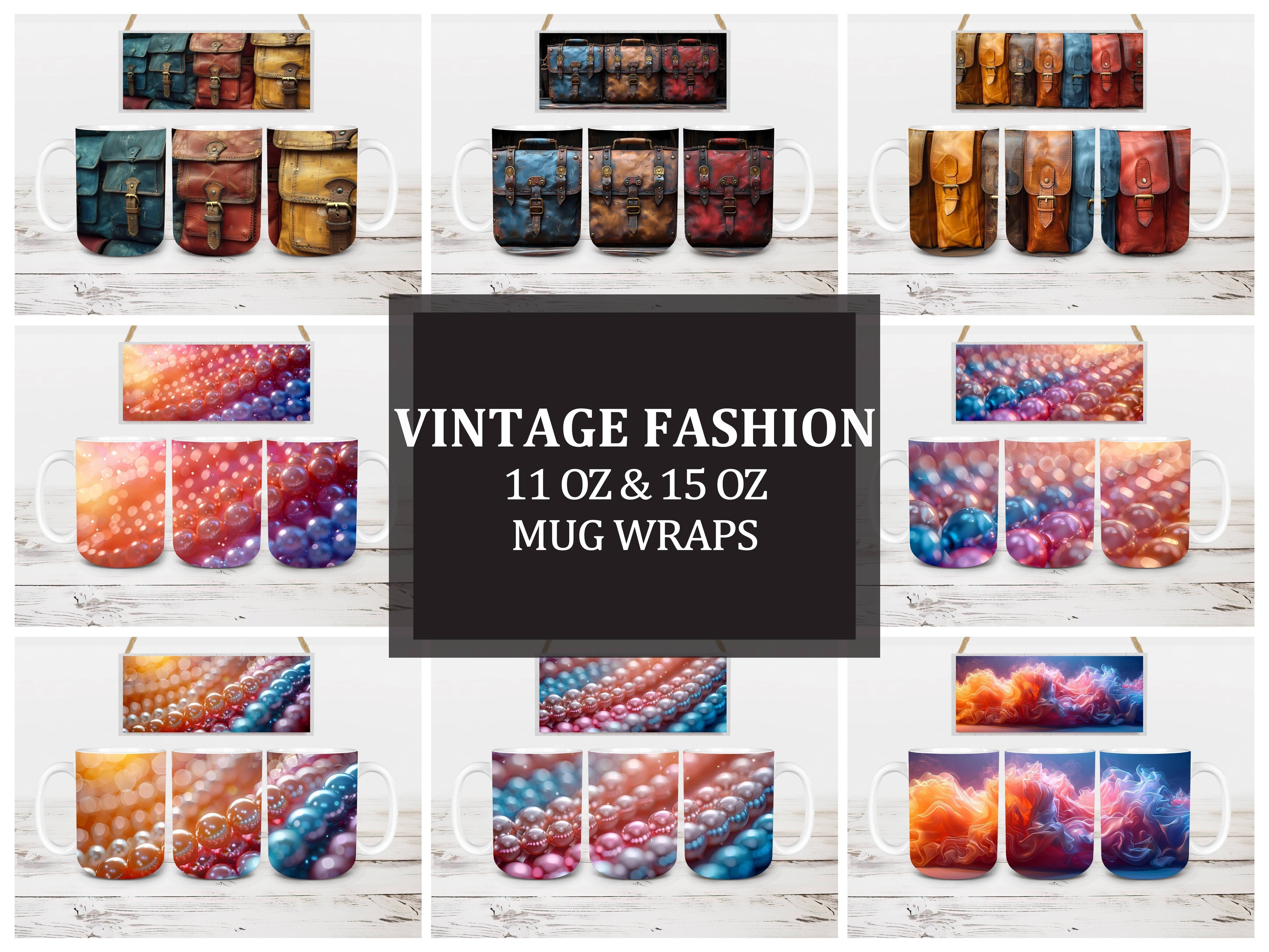Vintage Fashion 2 Mug Wrap - CraftNest - Digital Crafting and Art
