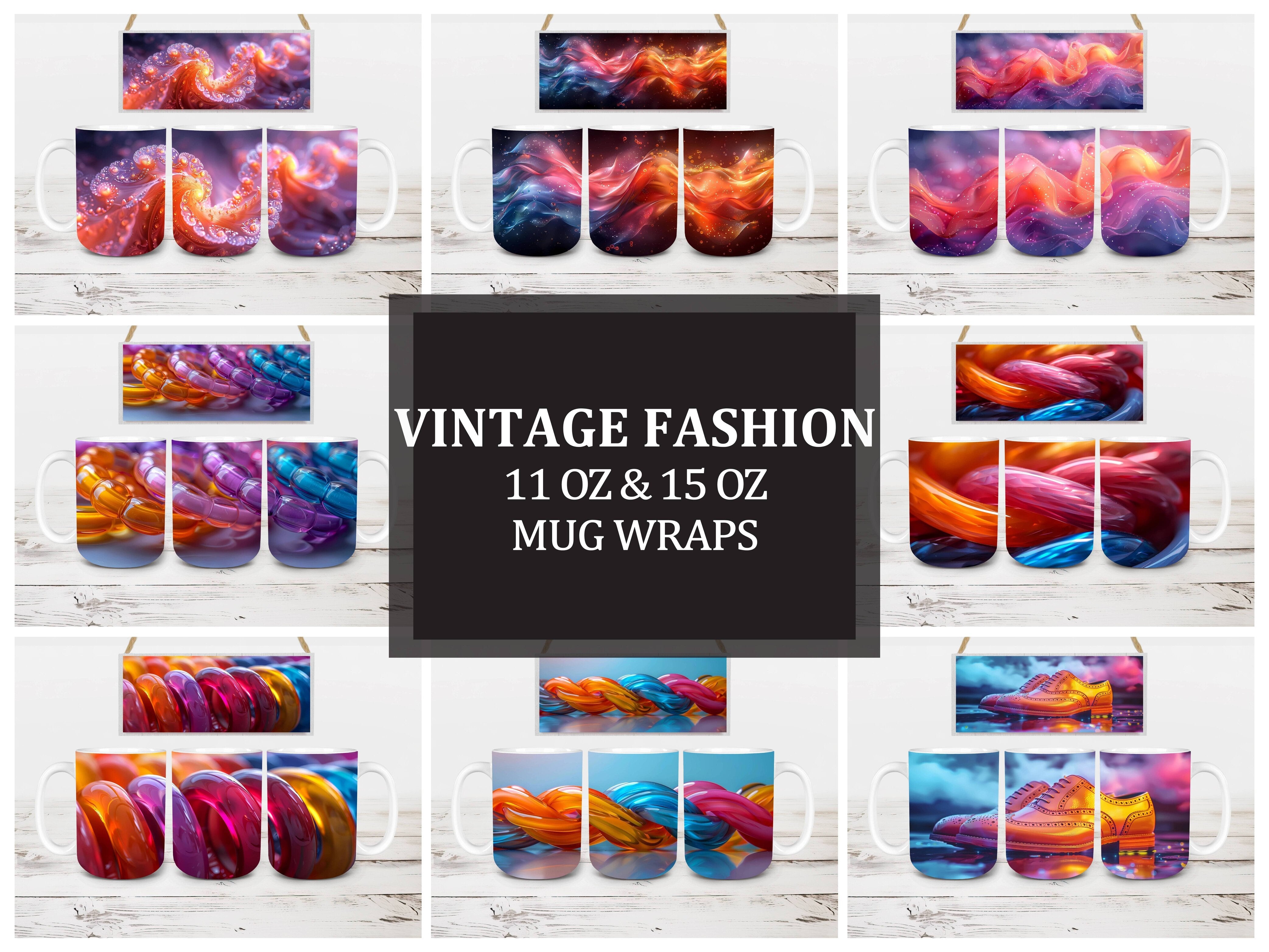 Vintage Fashion 1 Mug Wrap - CraftNest - Digital Crafting and Art