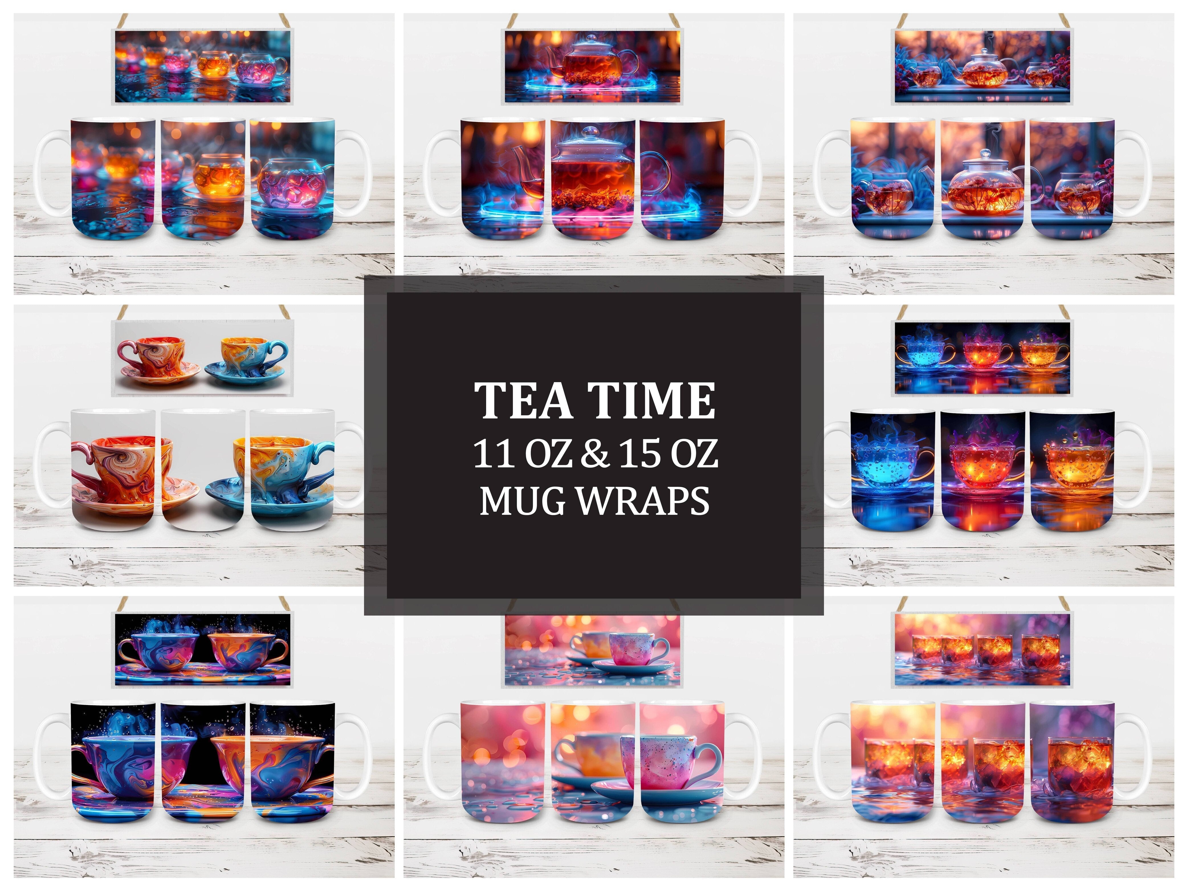 Tea Time 3 Mug Wrap - CraftNest - Digital Crafting and Art