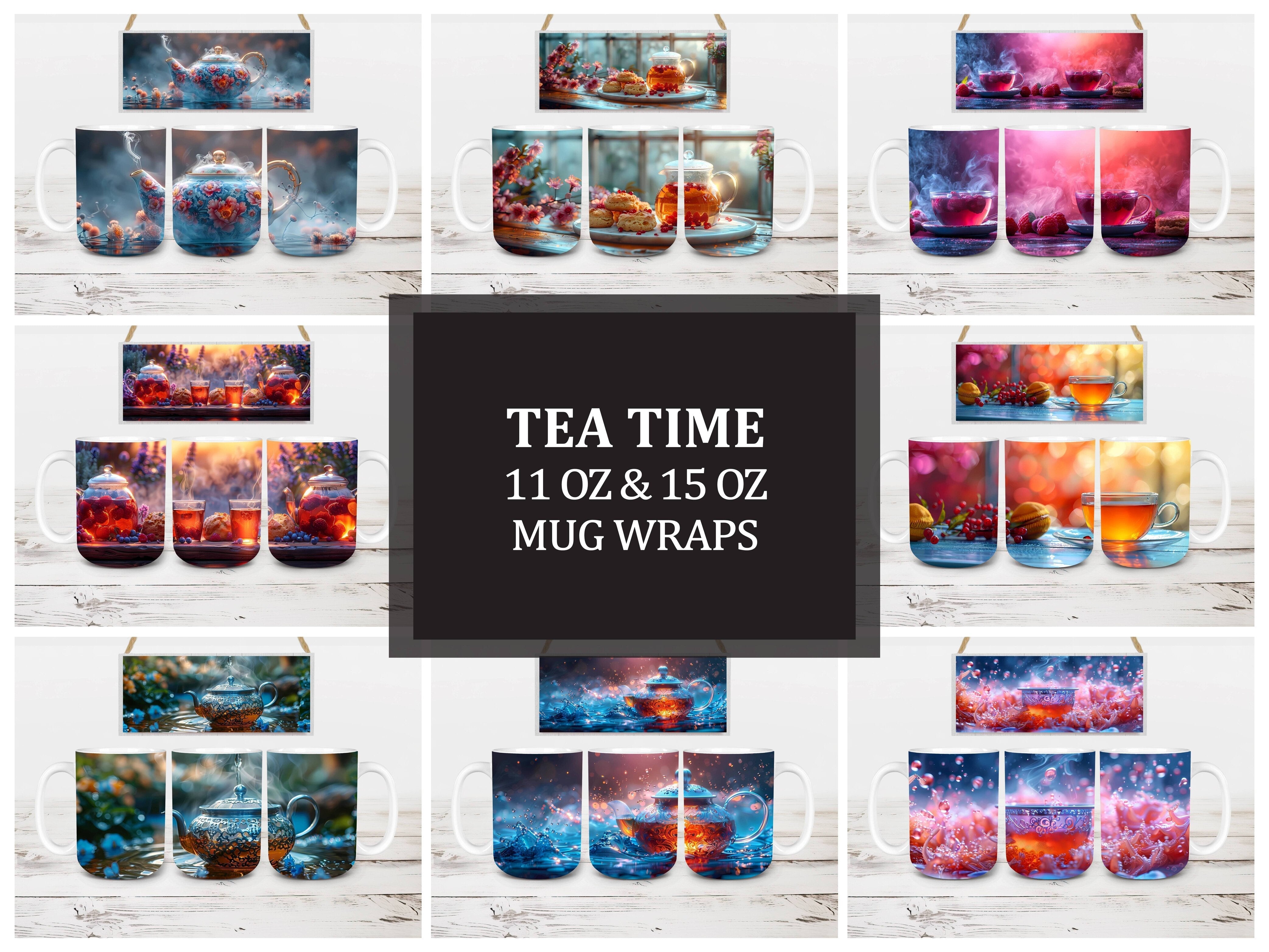 Tea Time 5 Mug Wrap - CraftNest - Digital Crafting and Art