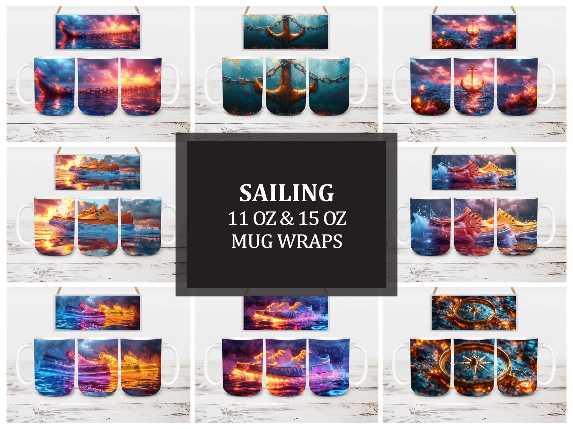 Sailing 1 Mug Wrap - CraftNest - Digital Crafting and Art