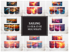Sailing 2 Mug Wrap - CraftNest - Digital Crafting and Art
