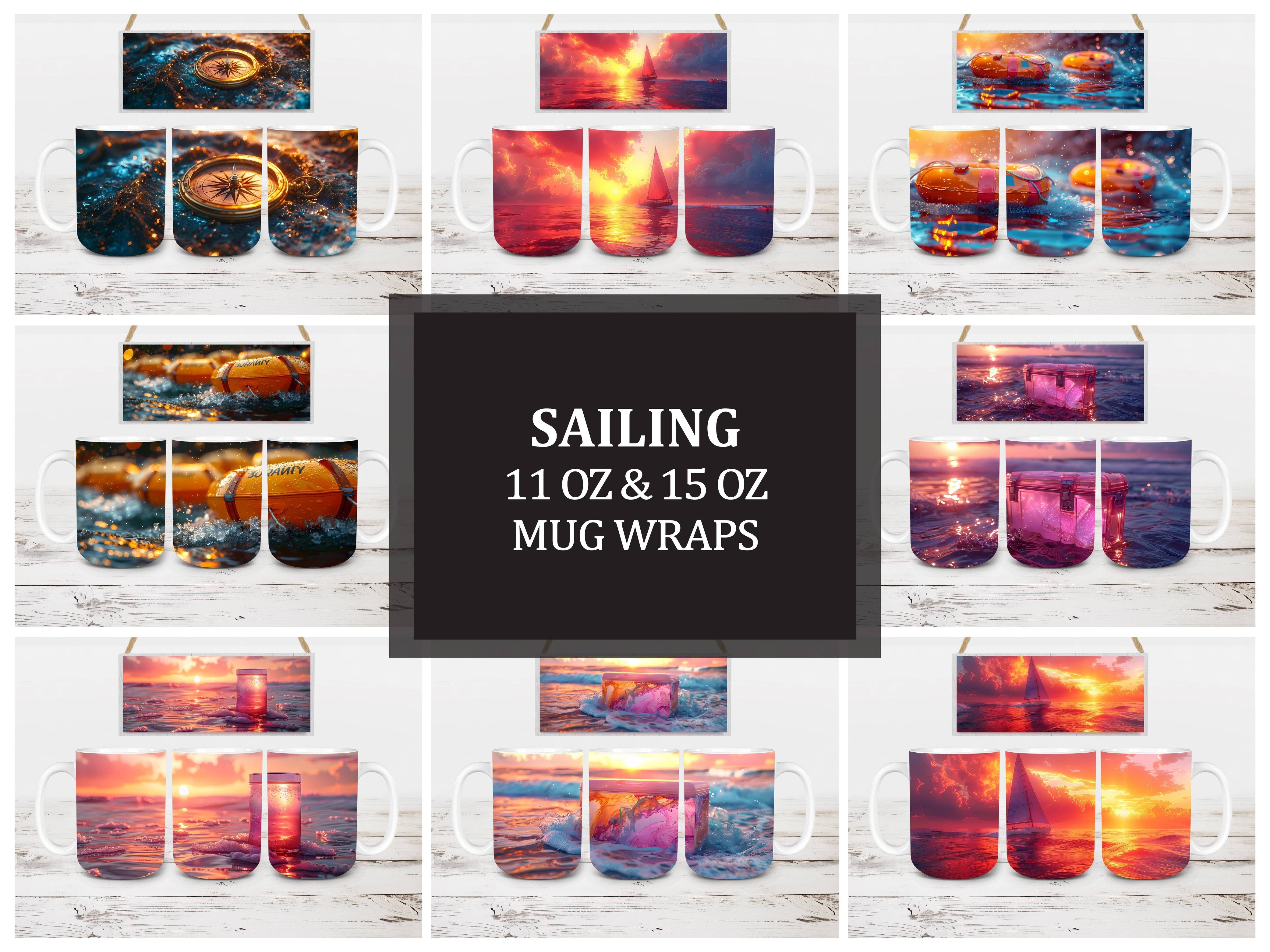 Sailing 2 Mug Wrap - CraftNest - Digital Crafting and Art