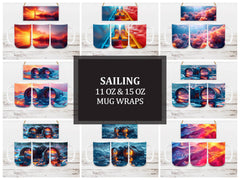 Sailing 4 Mug Wrap - CraftNest - Digital Crafting and Art