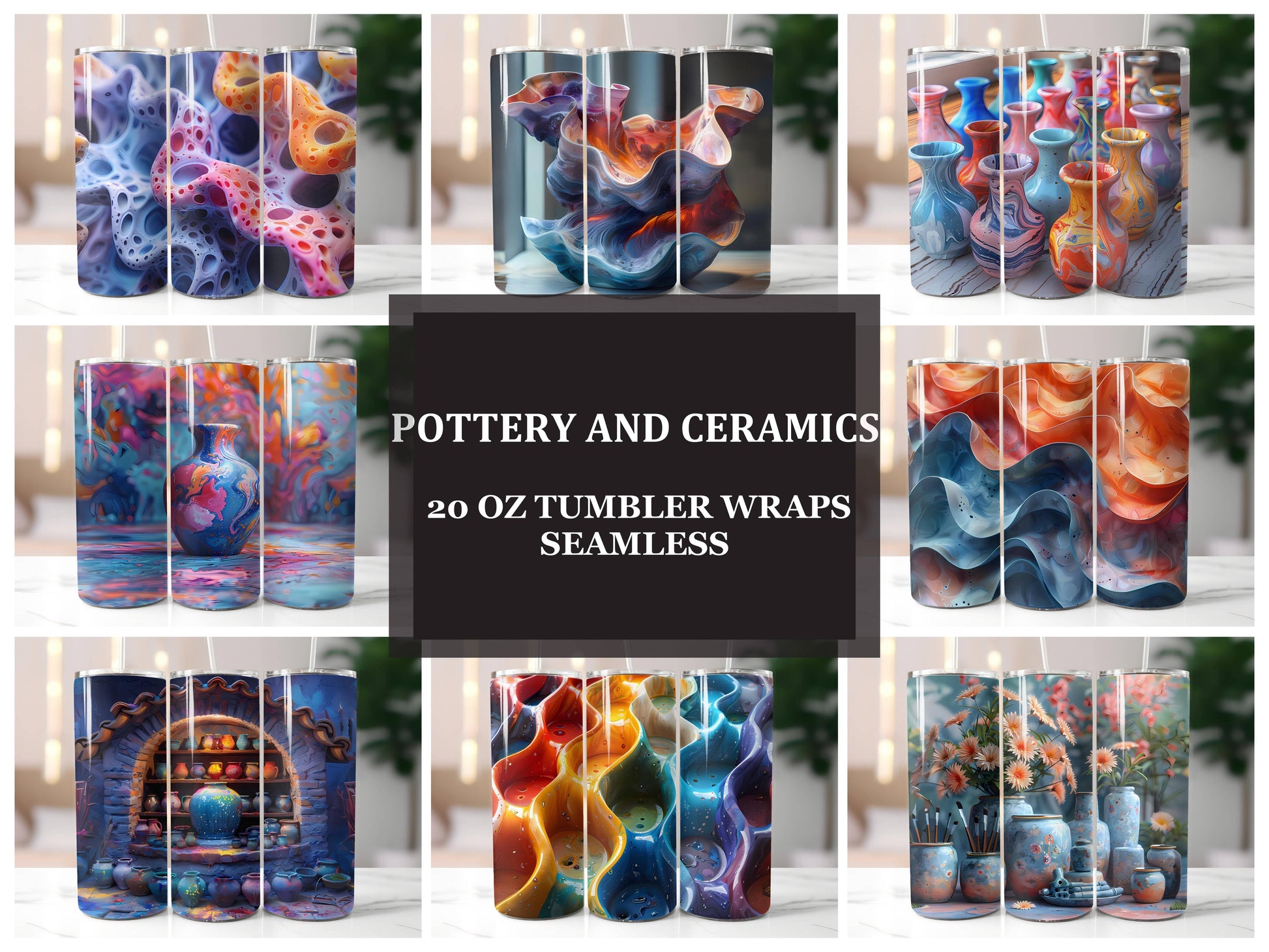 Pottery and Ceramics 1 Tumbler Wrap - CraftNest - Digital Crafting and Art
