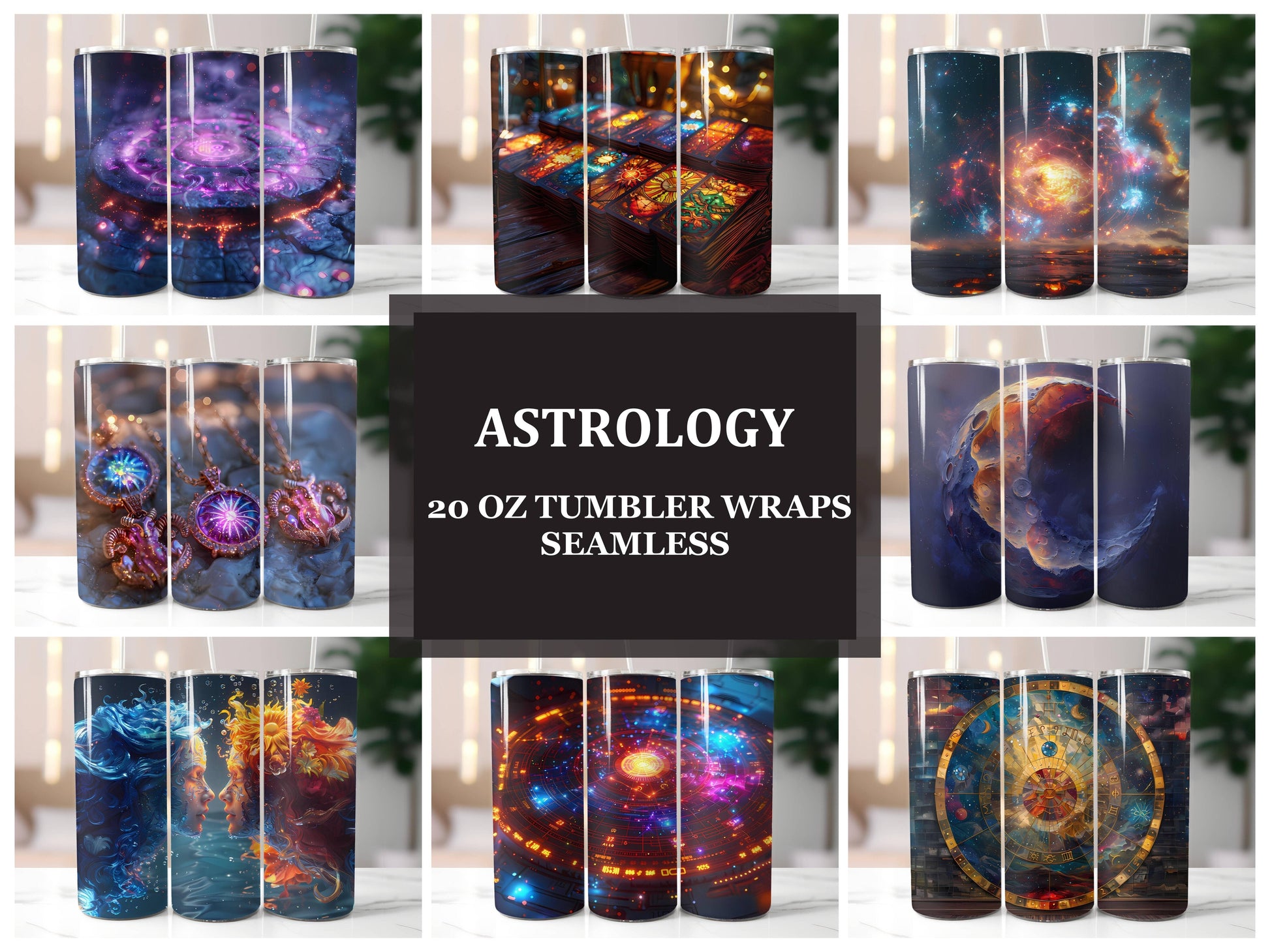 Astrology 4 Tumbler Wrap - CraftNest - Digital Crafting and Art
