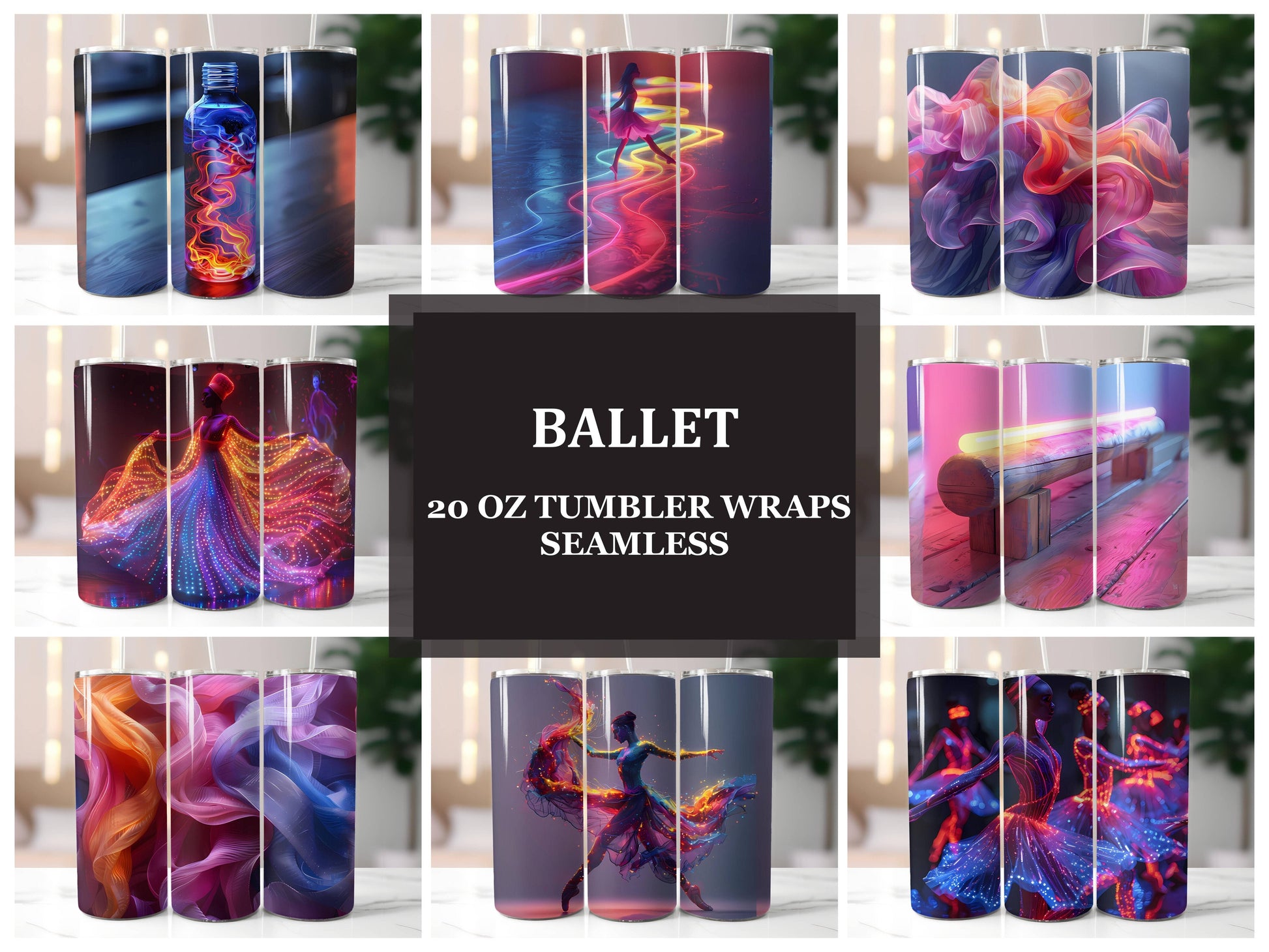 Ballet 3 Tumbler Wrap - CraftNest - Digital Crafting and Art