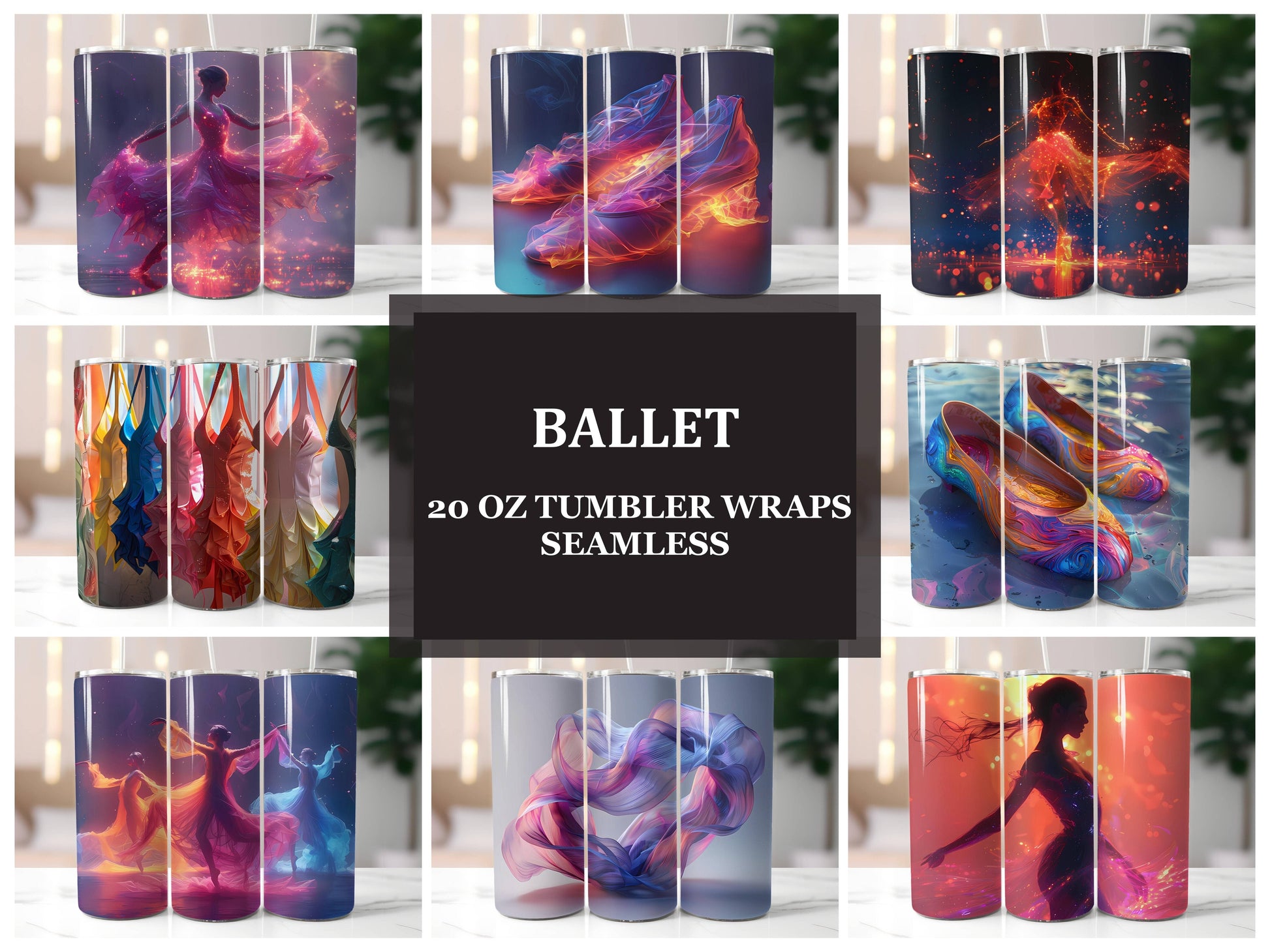 Ballet 6 Tumbler Wrap - CraftNest - Digital Crafting and Art