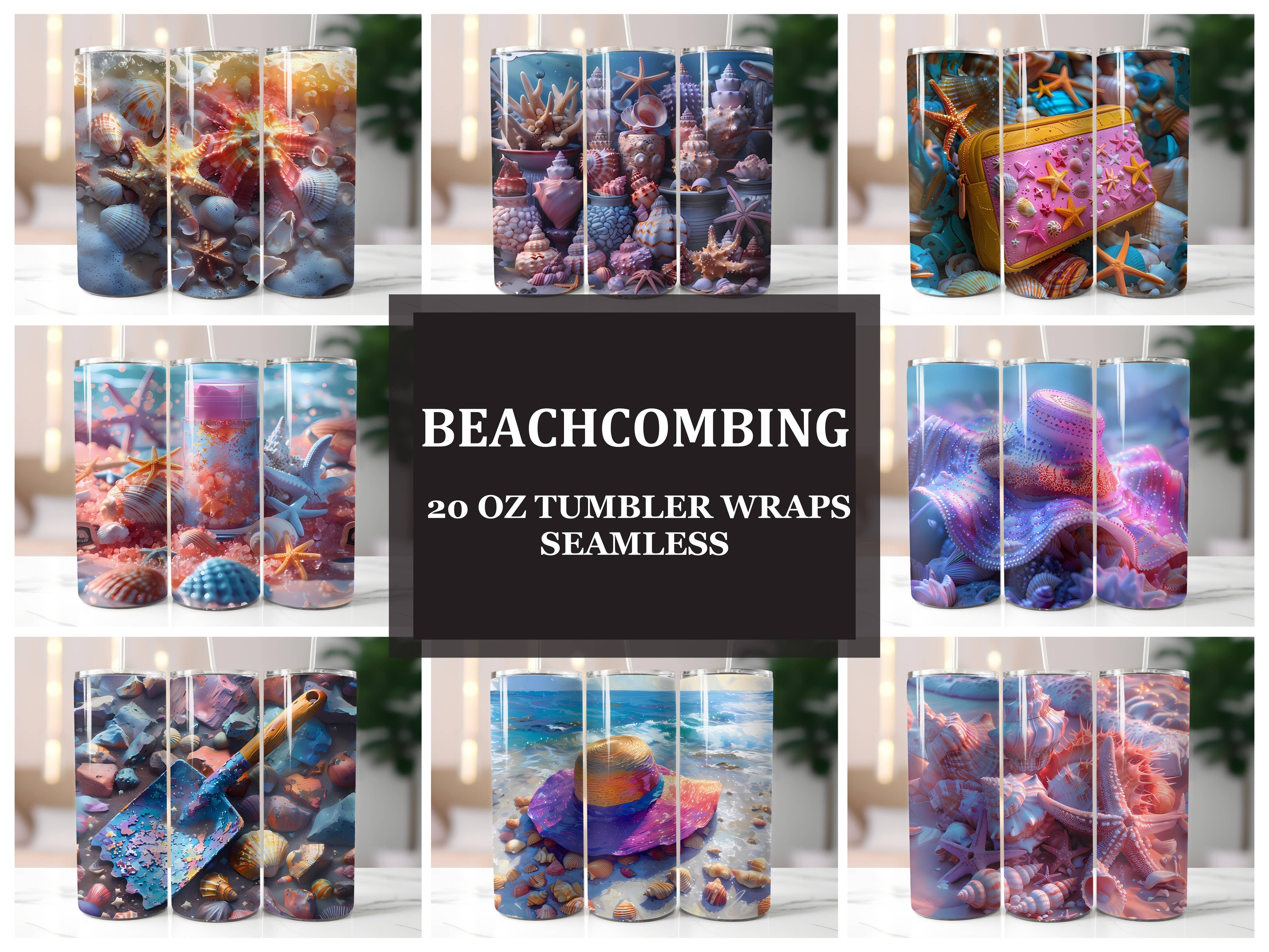 Beachcombing 1 Tumbler Wrap - CraftNest - Digital Crafting and Art