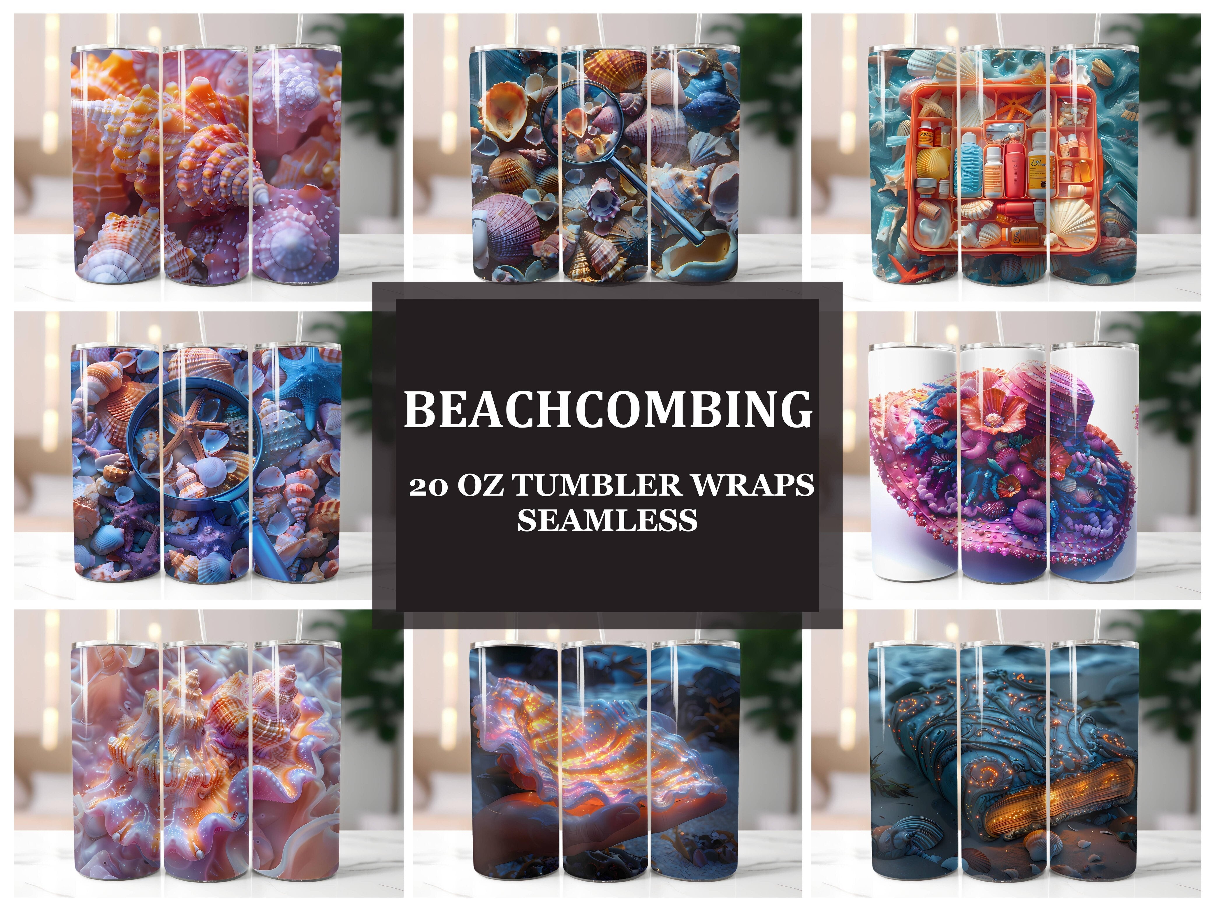 Beachcombing 2 Tumbler Wrap - CraftNest - Digital Crafting and Art