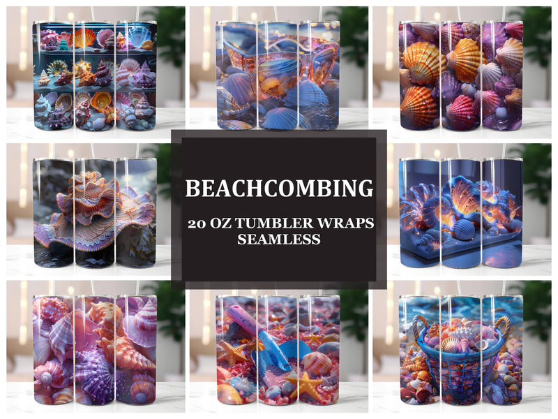 Beachcombing 4 Tumbler Wrap - CraftNest - Digital Crafting and Art