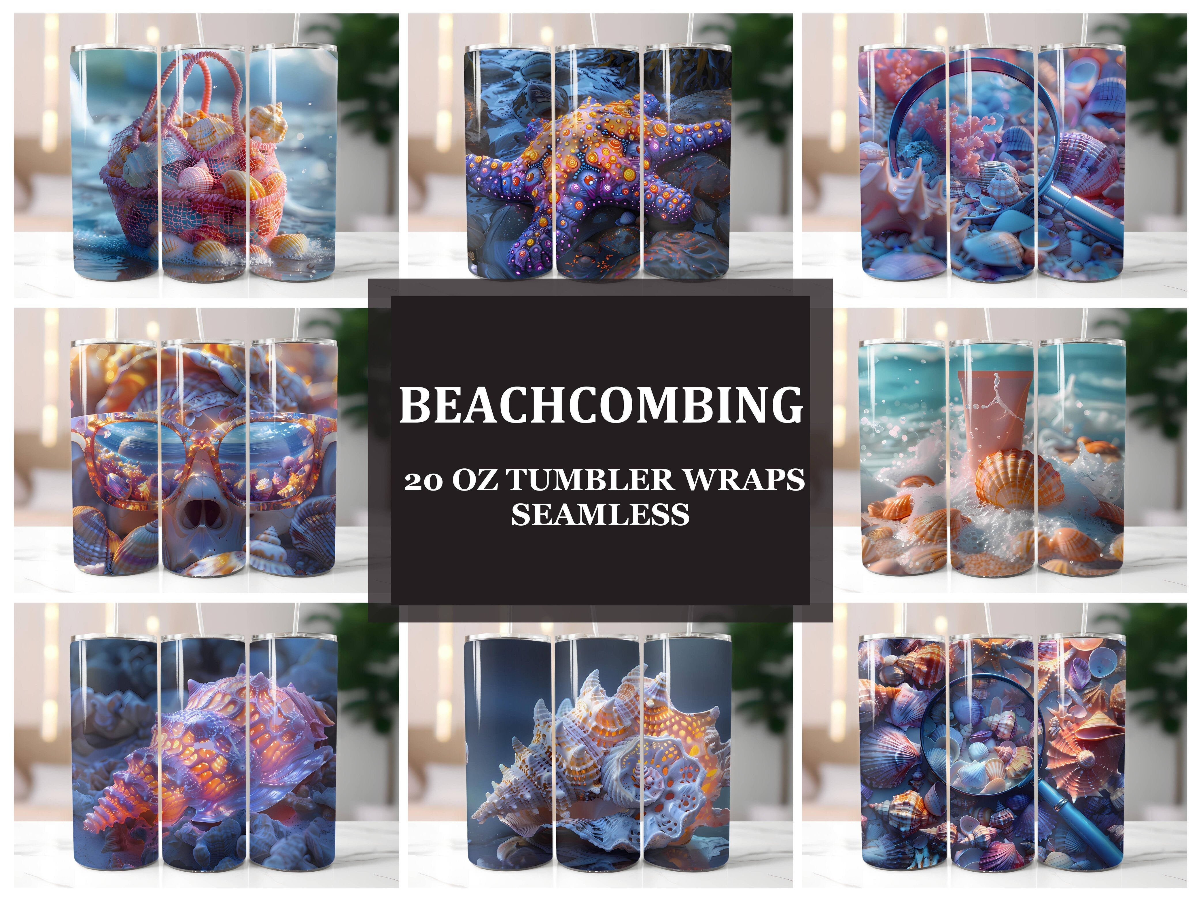 Beachcombing 5 Tumbler Wrap - CraftNest - Digital Crafting and Art