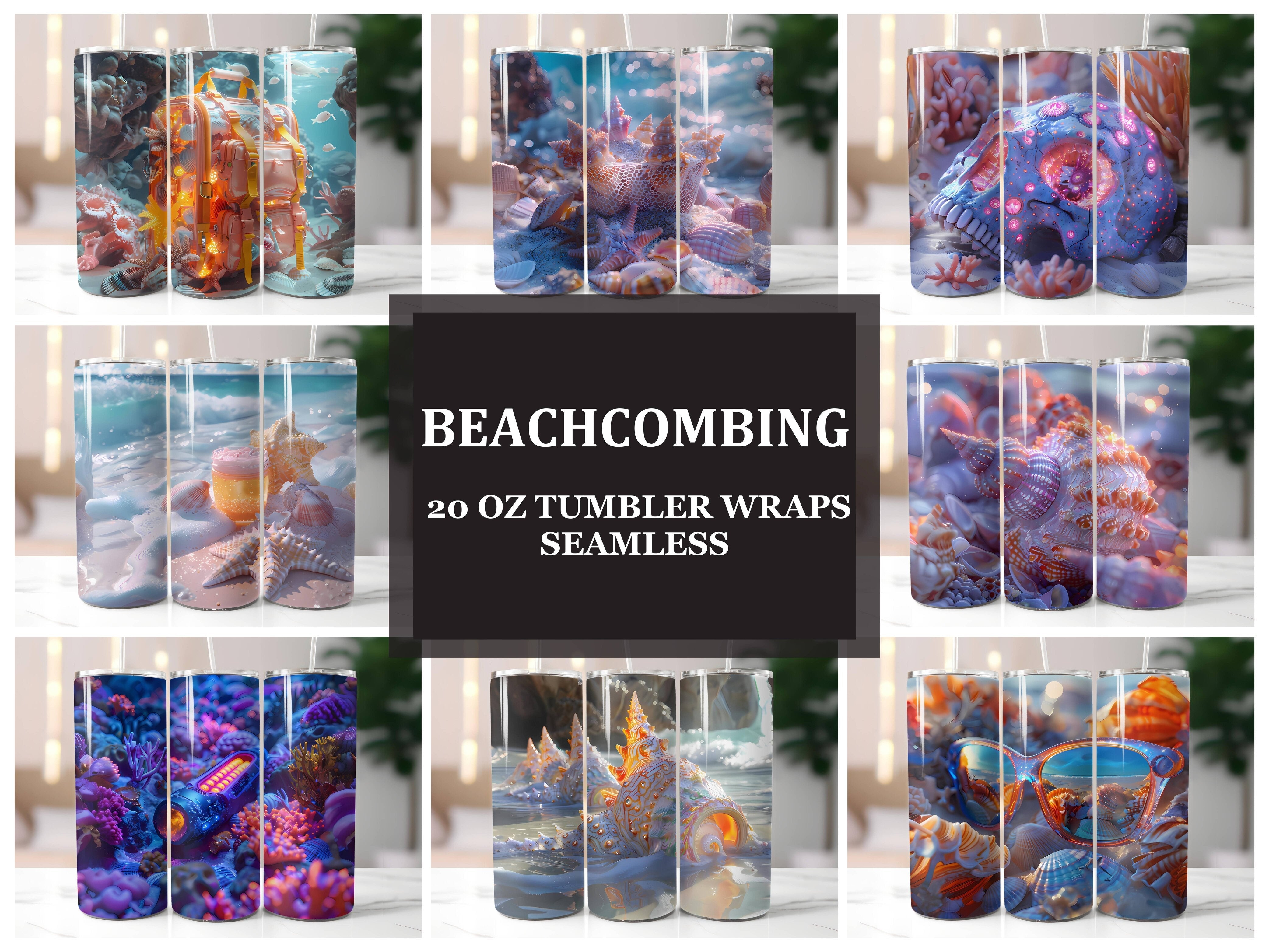 Beachcombing 6 Tumbler Wrap - CraftNest - Digital Crafting and Art
