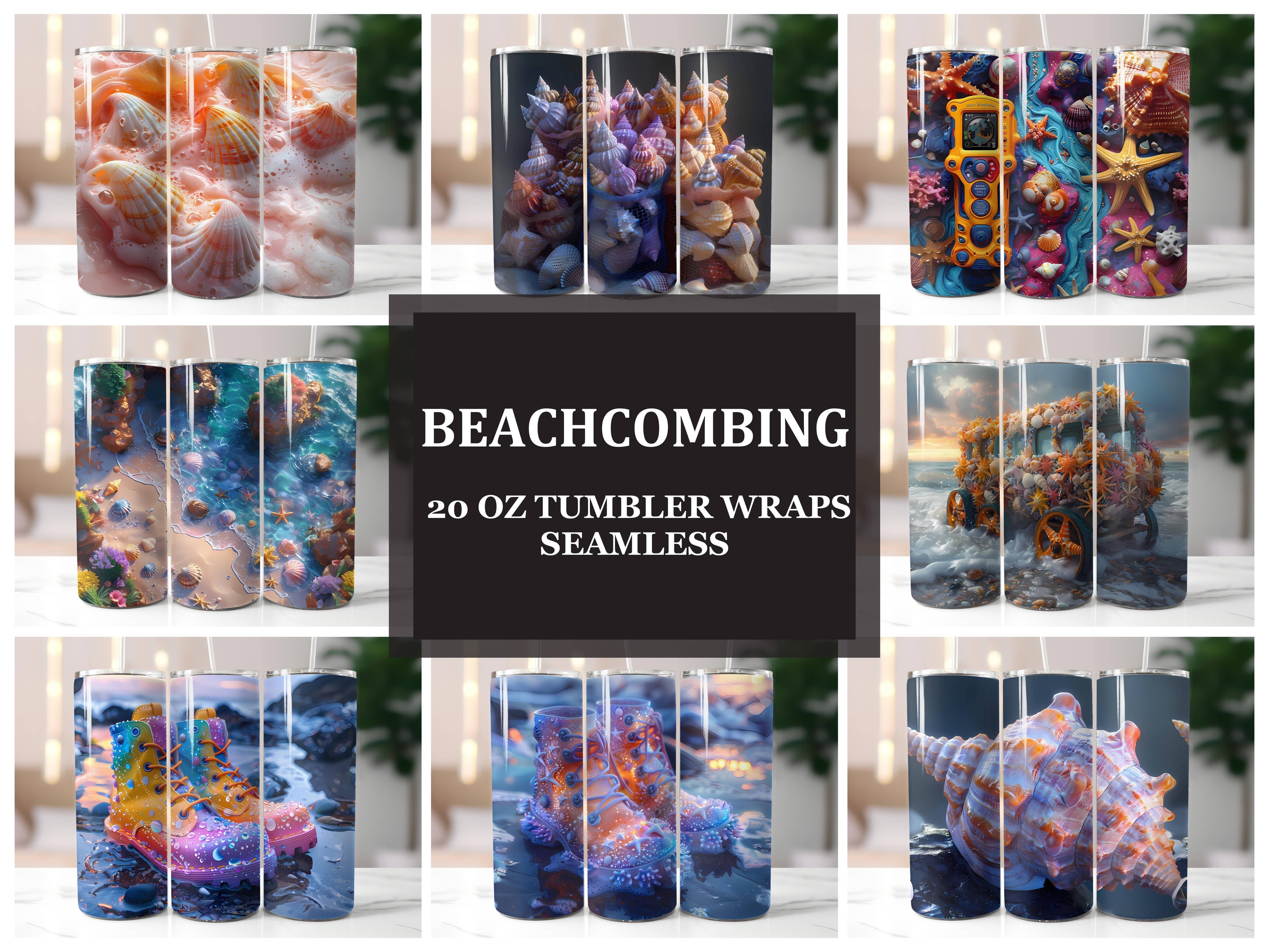 Beachcombing 7 Tumbler Wrap - CraftNest - Digital Crafting and Art