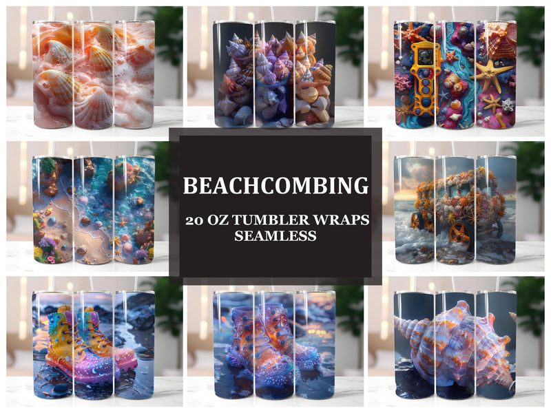 Beachcombing 7 Tumbler Wrap - CraftNest - Digital Crafting and Art