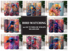 Bird Watching 2 Tumbler Wrap - CraftNest - Digital Crafting and Art