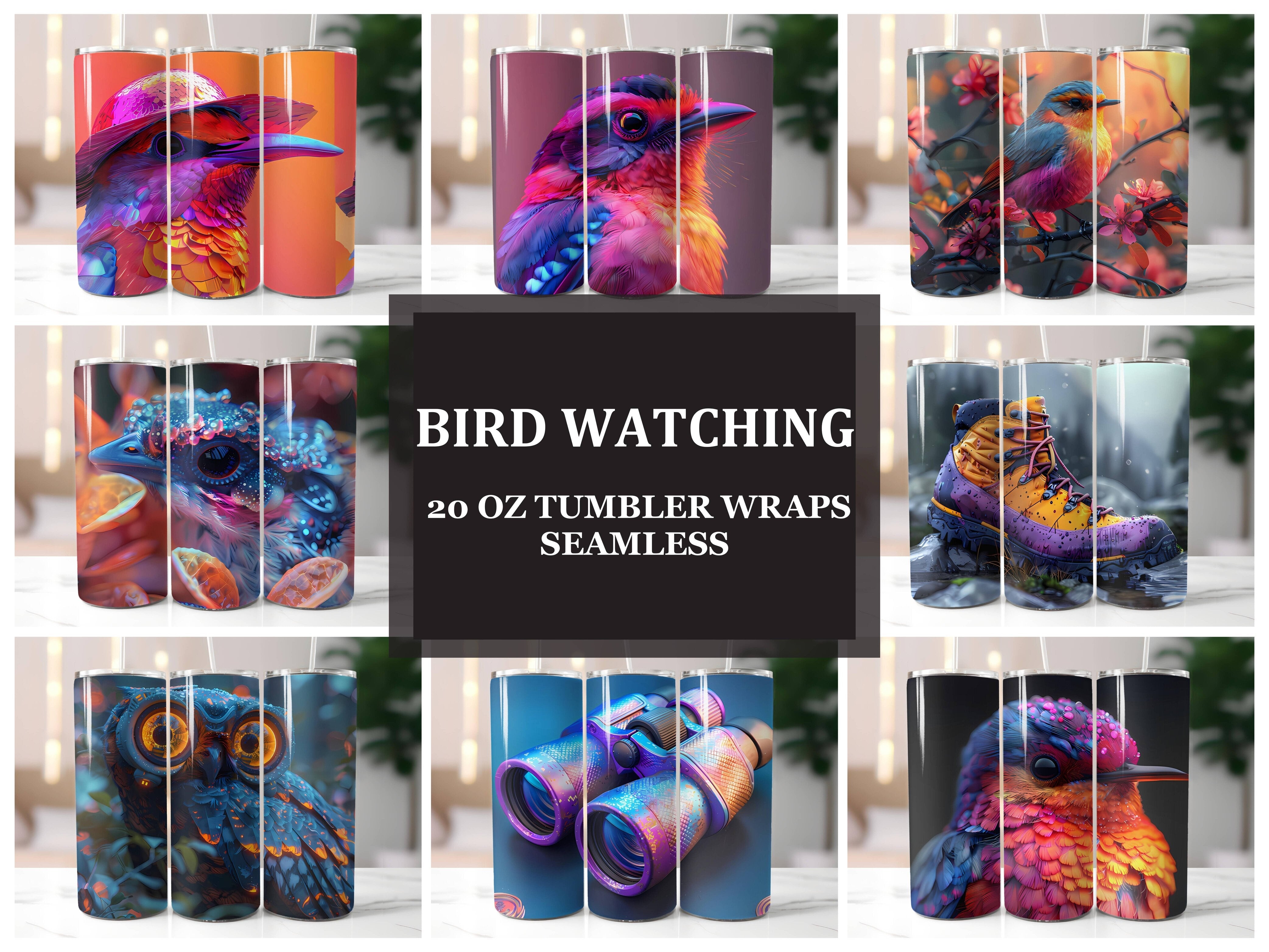Bird Watching 3 Tumbler Wrap - CraftNest - Digital Crafting and Art