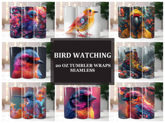 Bird Watching 4 Tumbler Wrap - CraftNest - Digital Crafting and Art