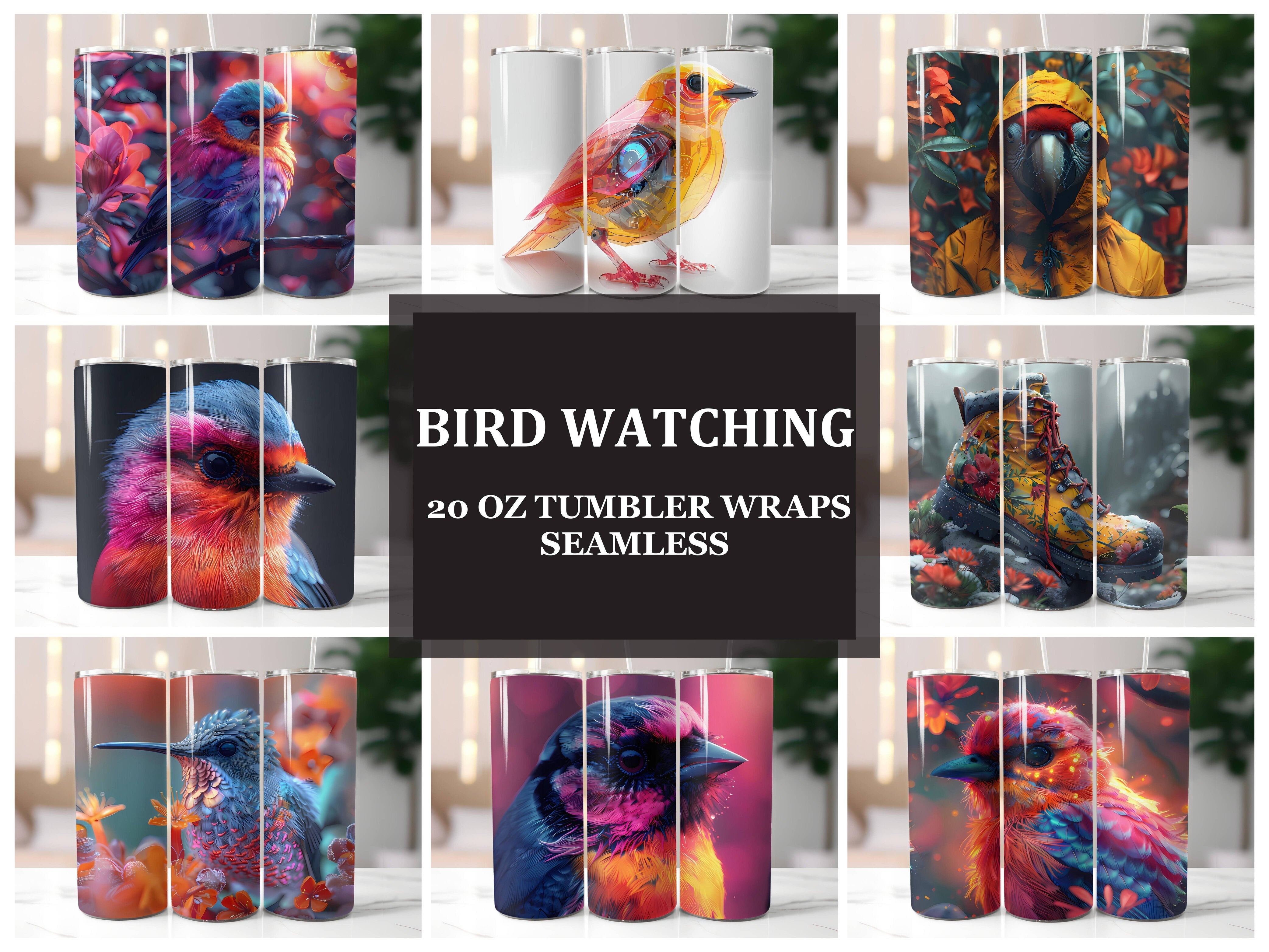 Bird Watching 4 Tumbler Wrap - CraftNest - Digital Crafting and Art