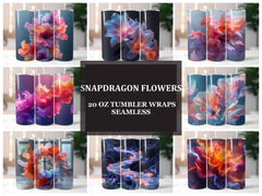 Snapdragon Flowers Tumbler Wrap - CraftNest - Digital Crafting and Art