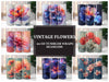 Vintage Flowers Tumbler Wrap