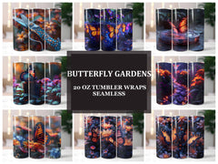 Butterfly Gardens 5 Tumbler Wrap - CraftNest - Digital Crafting and Art