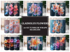 Gladiolus Flowers Tumbler Wrap - CraftNest - Digital Crafting and Art