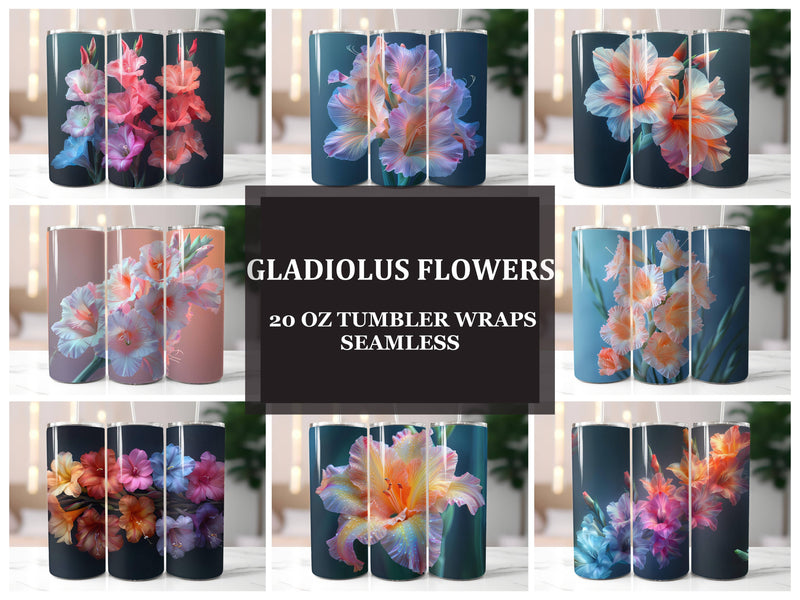 Gladiolus Flowers Tumbler Wrap - CraftNest - Digital Crafting and Art