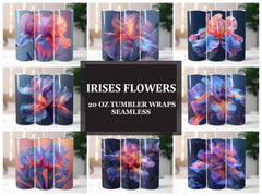 Irises Flowers Tumbler Wrap - CraftNest - Digital Crafting and Art