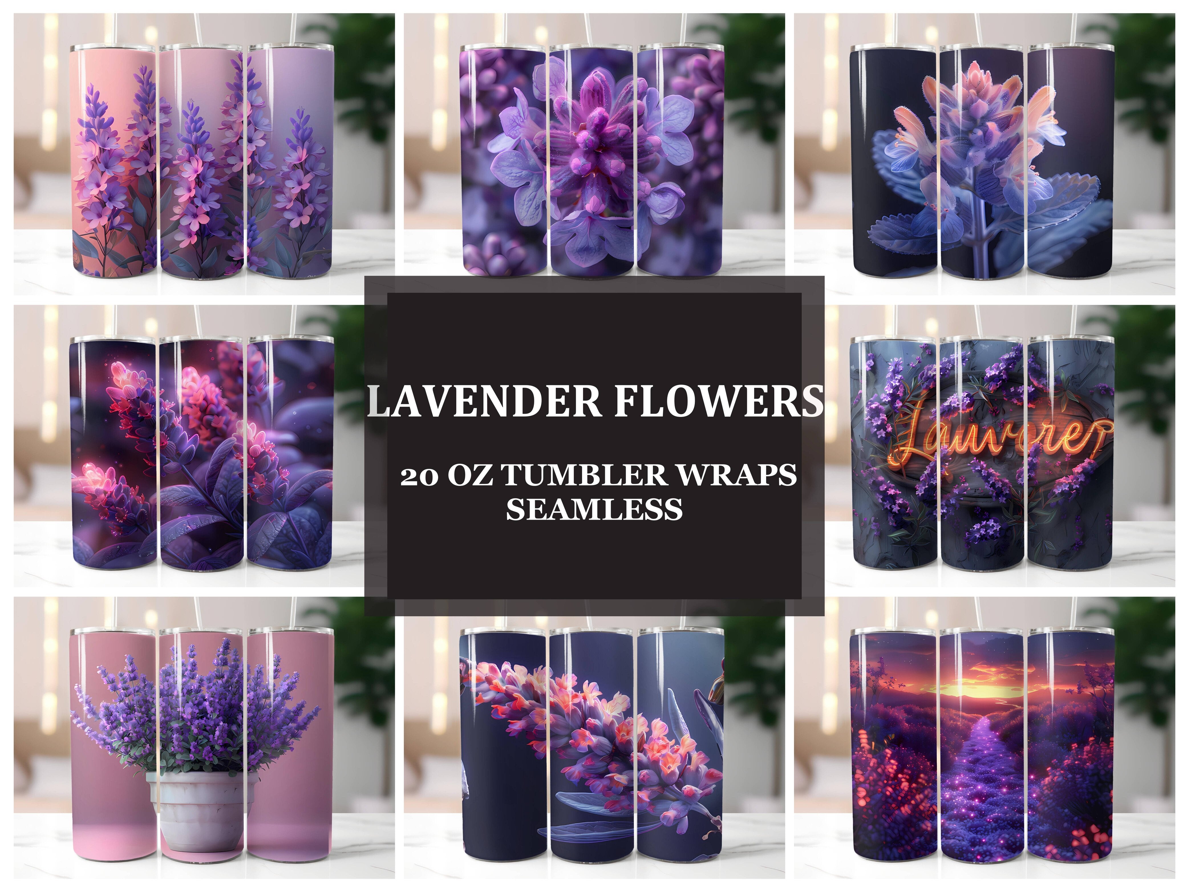 Lavender Flowers Tumbler Wrap - CraftNest - Digital Crafting and Art