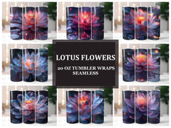 Lotus Flowers Tumbler Wrap - CraftNest - Digital Crafting and Art