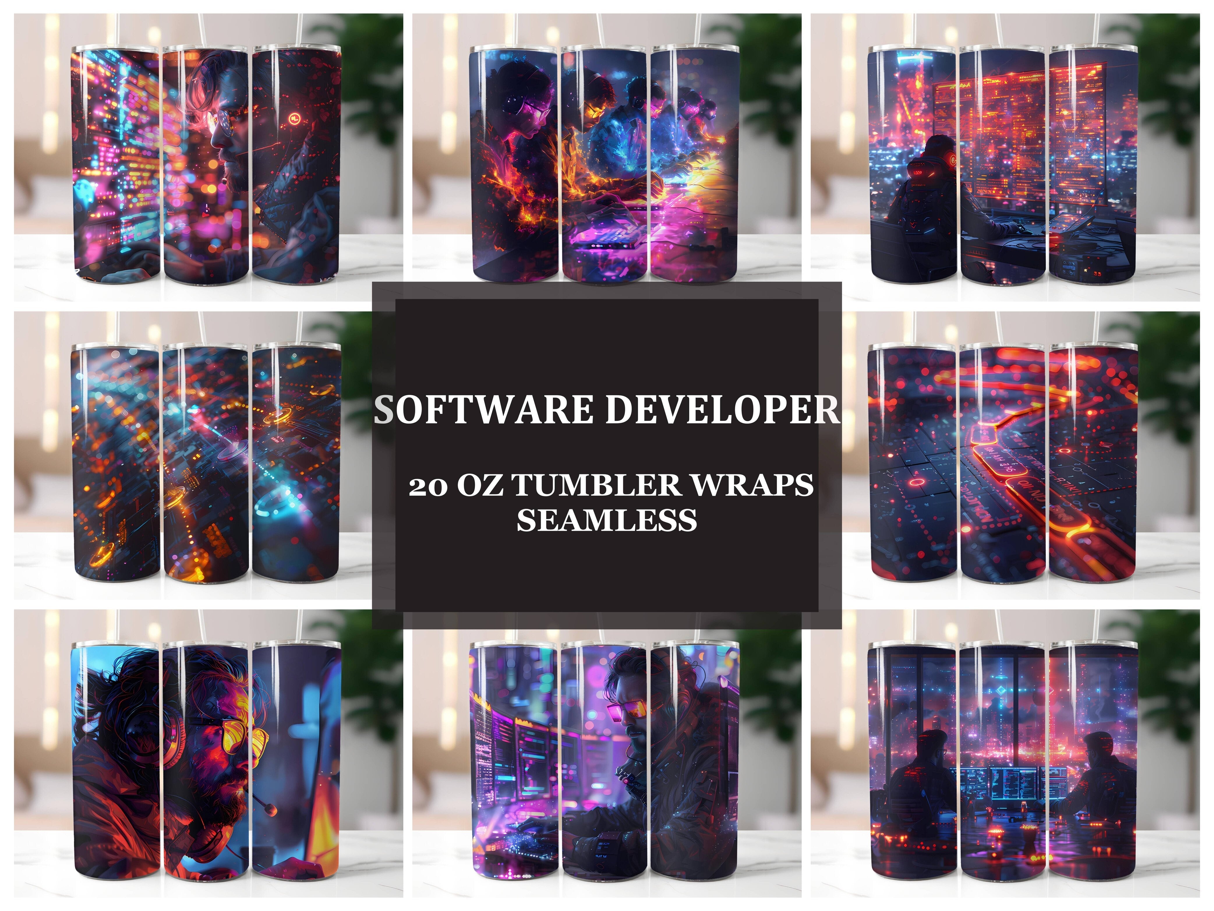 Software Developer 4 Tumbler Wrap - CraftNest - Digital Crafting and Art