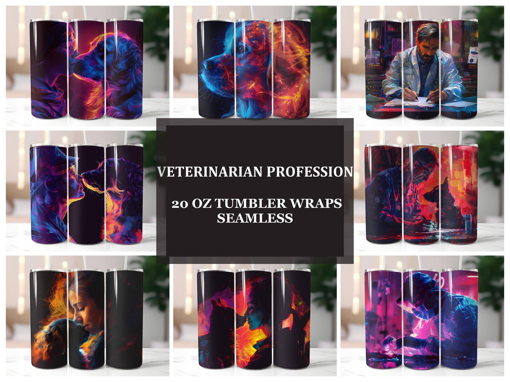 Veterinarian Profession 2 Tumbler Wrap - CraftNest - Digital Crafting and Art